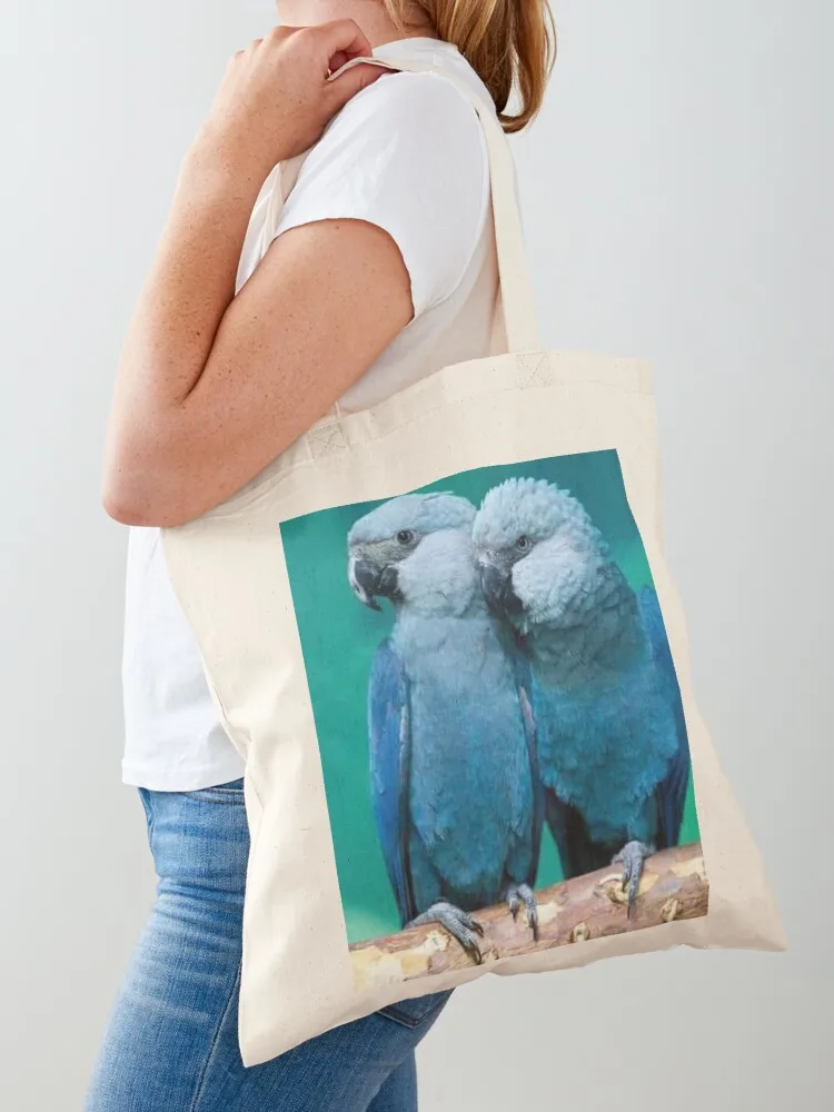

Blue Macaws Tote Bag Canvas bag for women tote bag screen woman shopping Shopper