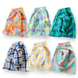 Hot Sales Children Shirts Fashion Long Sleeve Baby Boys Shirt Plaid Style kids Blouse Clothes Cotton Tops For Spring Autumn