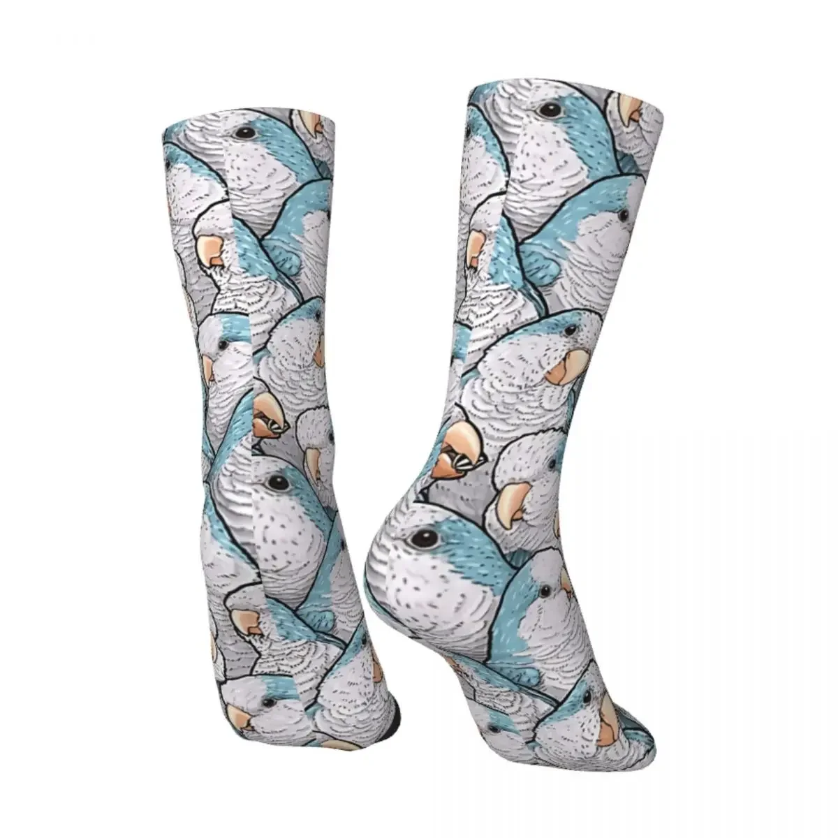 Blue Quaker Crazy Men Women Male Socks Cute Bird Animal Unisex Harajuku Novelty Happy Crew Sock Non-Slip Running Sport Socks