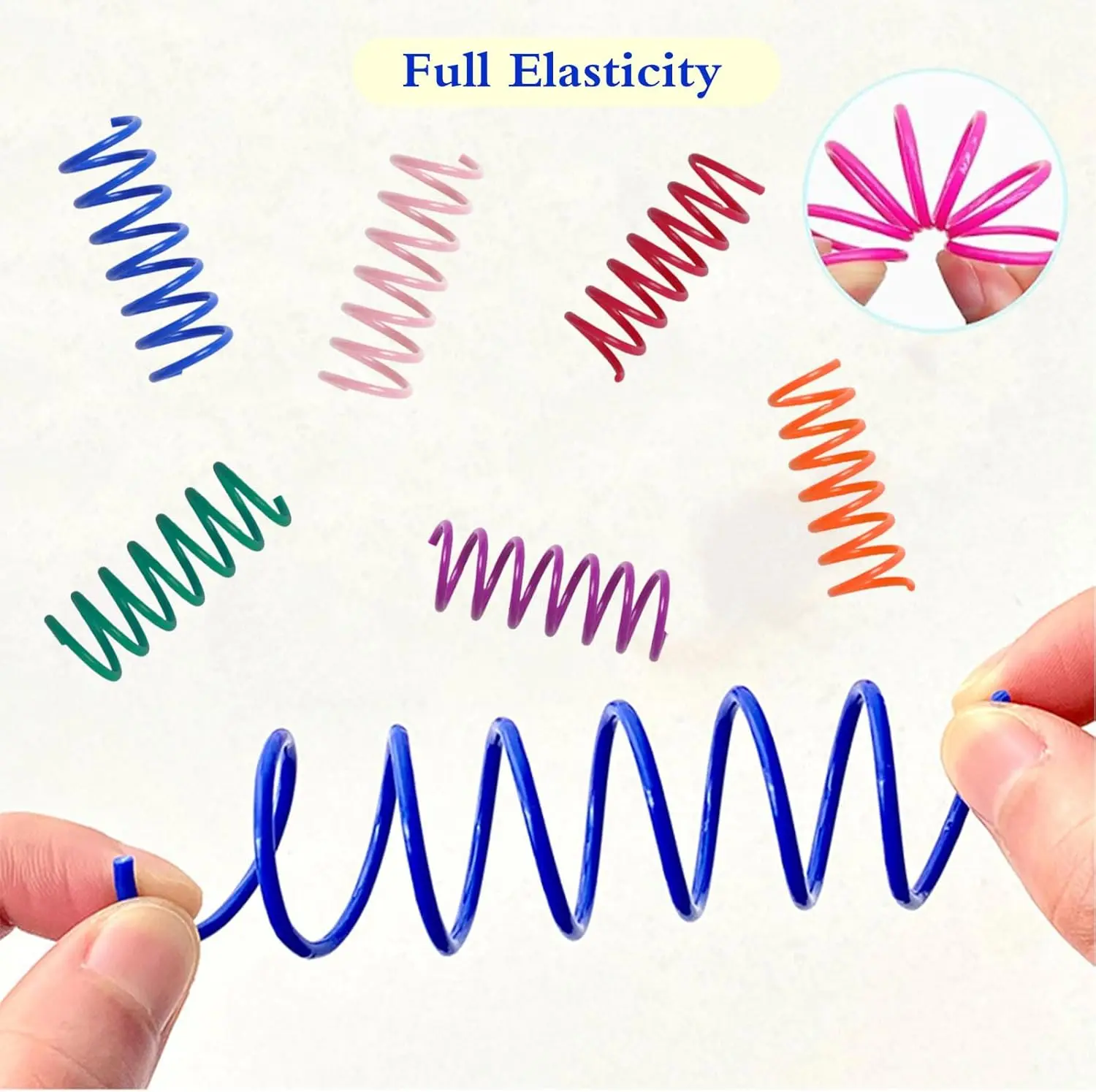 12個入り 12色 猫用スプリングおもちゃ 室内猫用 インタラクティブコイルスプリング 自主遊び用 丈夫な厚手のプラスチック製 猫用スパイラルスプリング