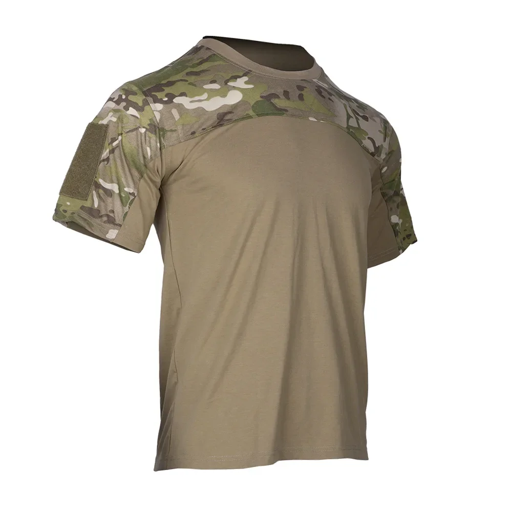 Men's Camo Tactical Combat Shirt Short Sleeve Hunting Clothes Gym Workout Clothing Quick Dry Outdoor Sports Training T-Shirt