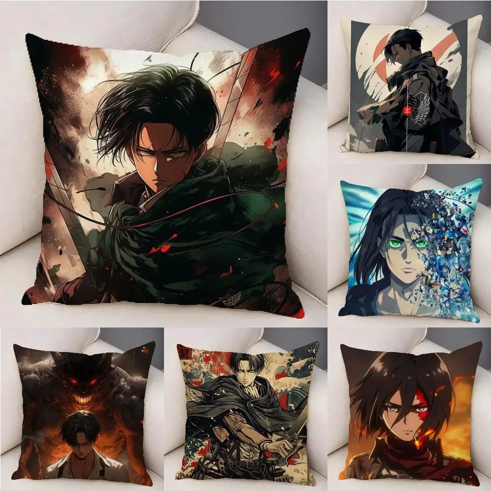 Hot Anime A-Attack-On-Titan Cushion Cover Plush Decorative Pillow Case With Hidden Zipper Fashion Room Decor For Home