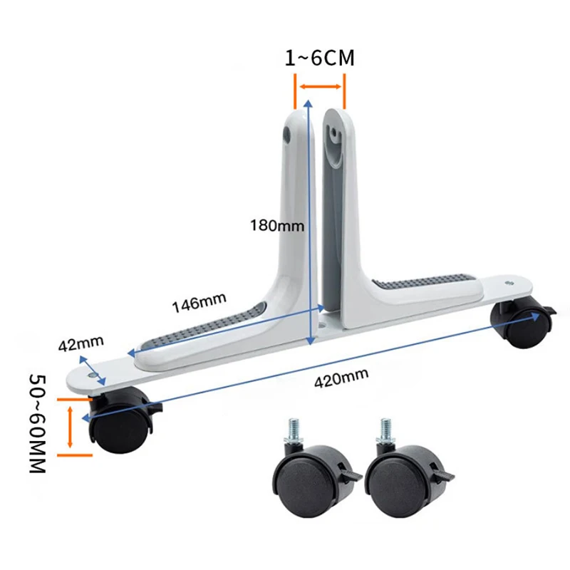 Picture 6: 1/2pcs 42cm screen partition board support frame, vertical fixed base frame, mobile pulley bracket, foot
