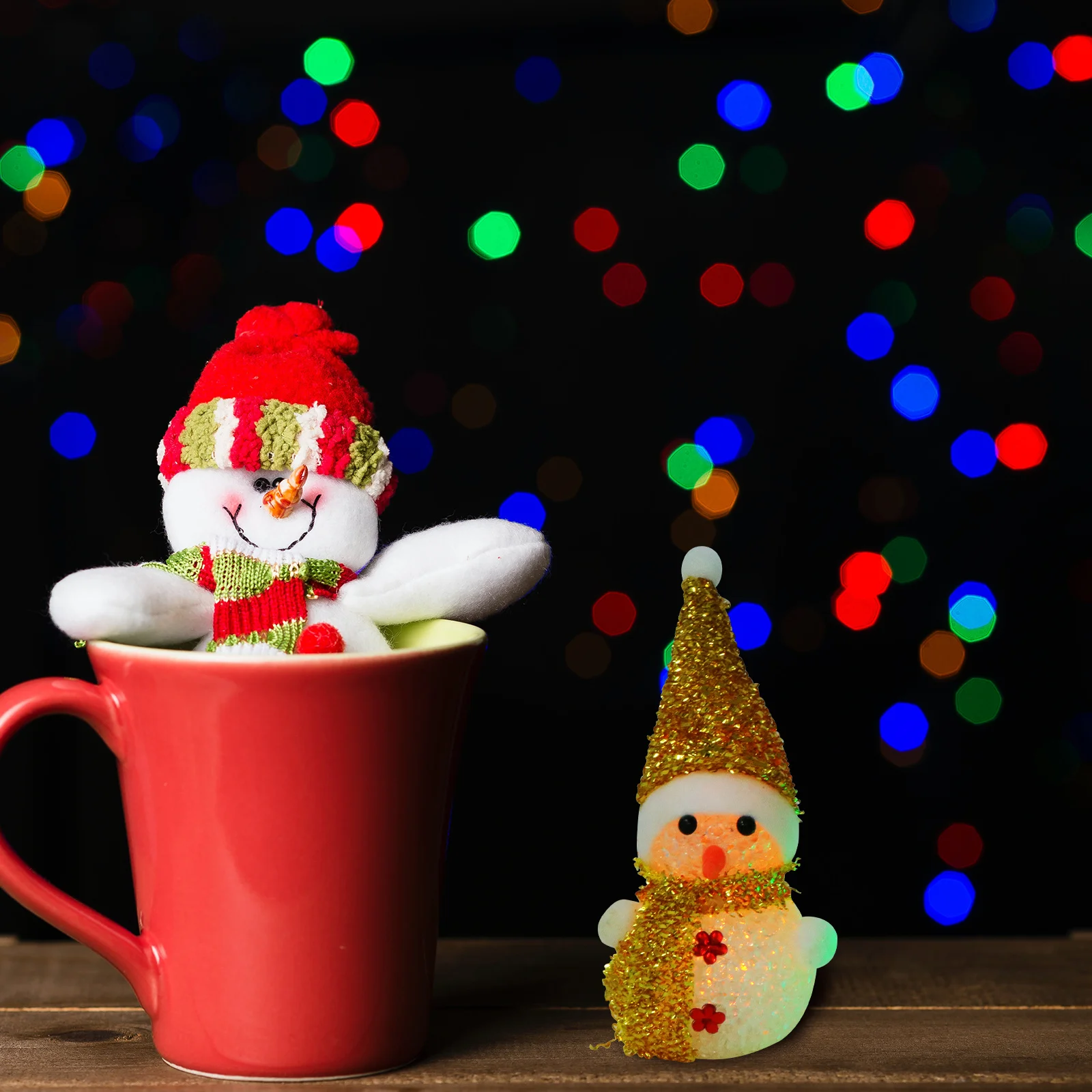 3 قطعة ثلج LED مصباح الليل تغيير لون أضواء عيد الميلاد حفلة عيد الميلاد الديكور مشرق توهج LED أضواء متوهجة ثلج