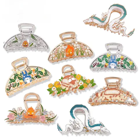 NC Sevimli Yaratıcı Karikatür Saç Tokası Alaşımlı Metal Ejderha Saç Tokaları Japon Modası Toka Kadınlar ve Kızlar için Saç Aksesuarları