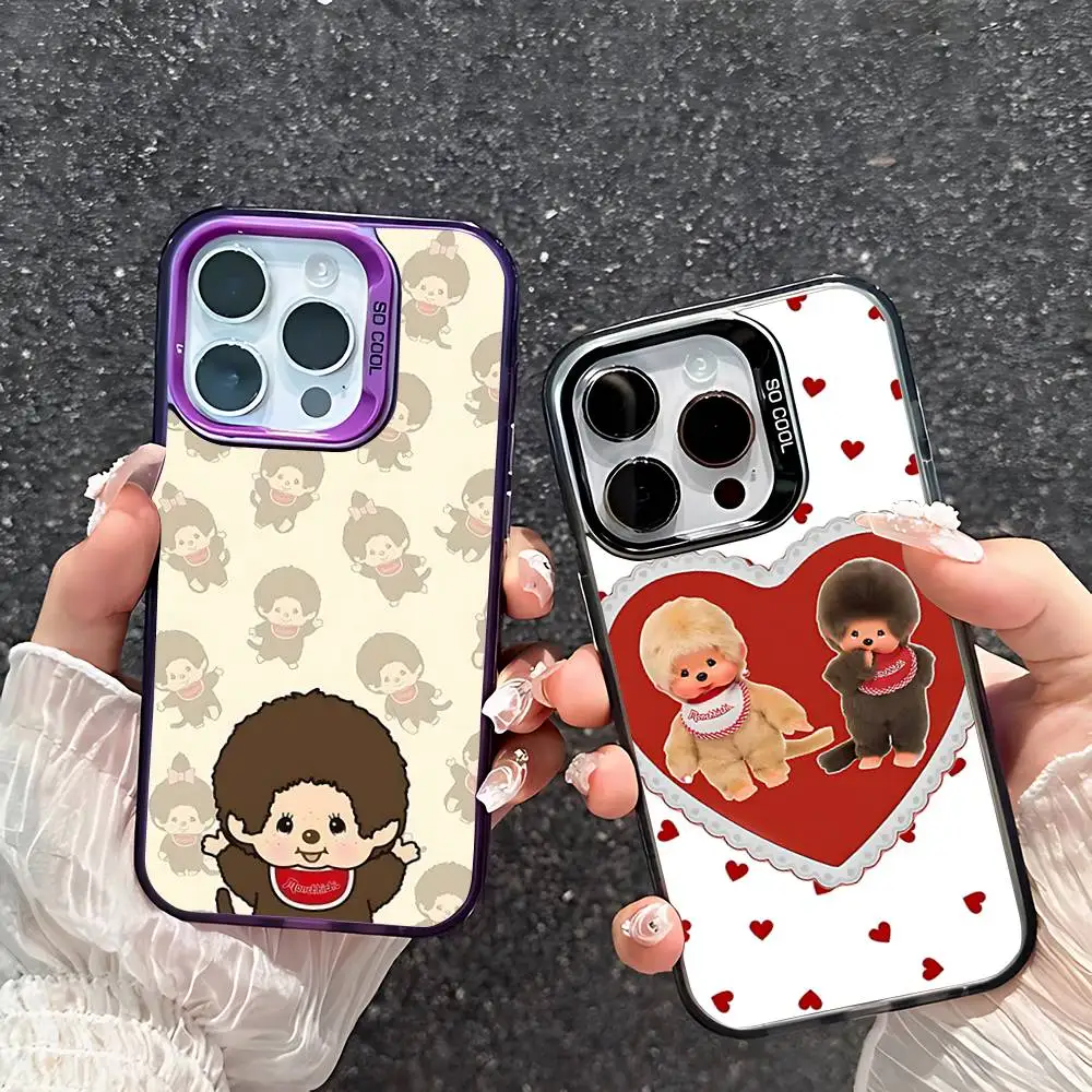 Niedliche M-monchhichiS Handyhülle für iPhone 17 16 15 11 12 13 14 Pro Max 16 Plus 12 Mini 7 8 XR XS 15Pro MAX Cove