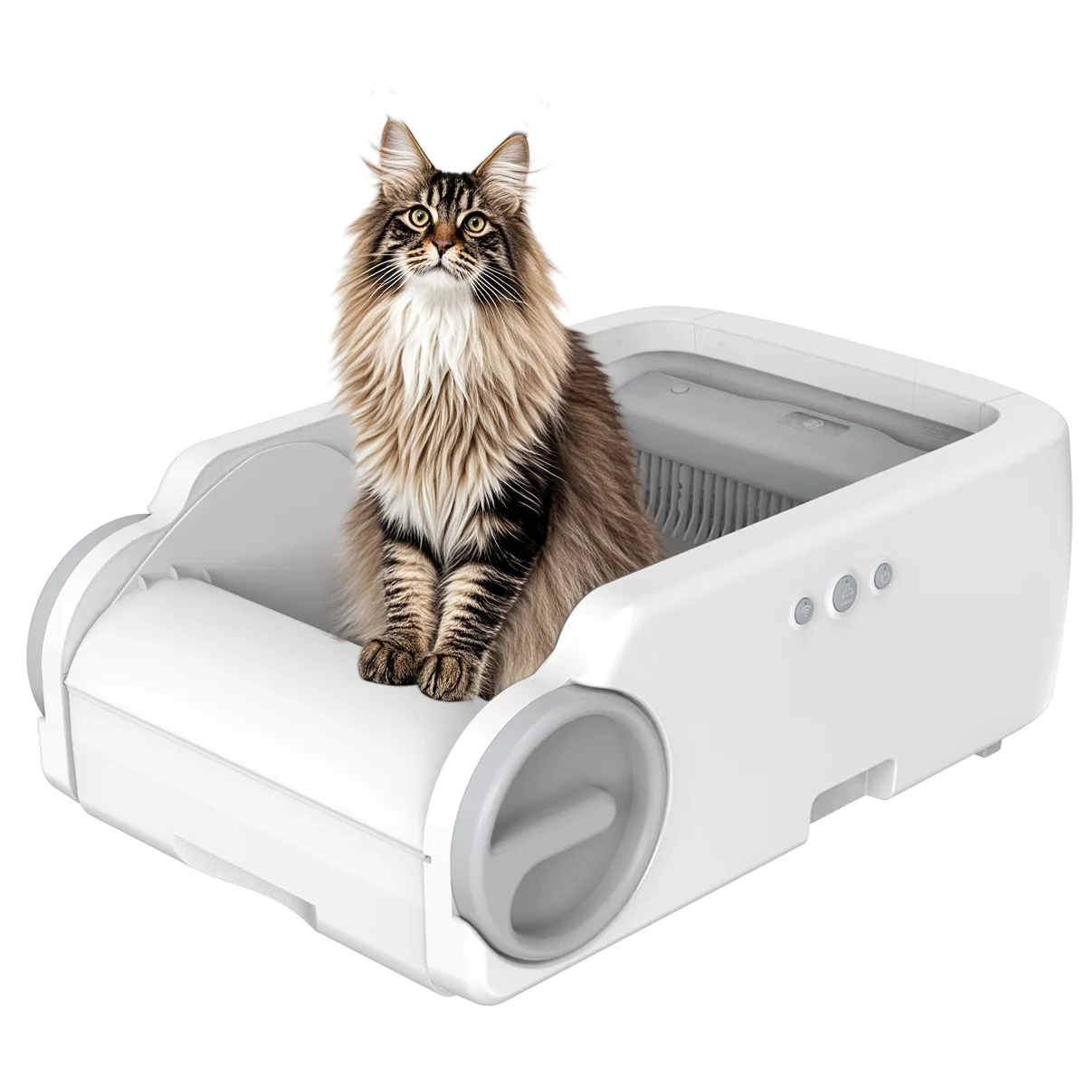 

Smart Automatic Self-Cleaning Cat Litter Box with WiFi App Control, Anti Splash & Odor Free Cat Sand Table Large Pet Toilet