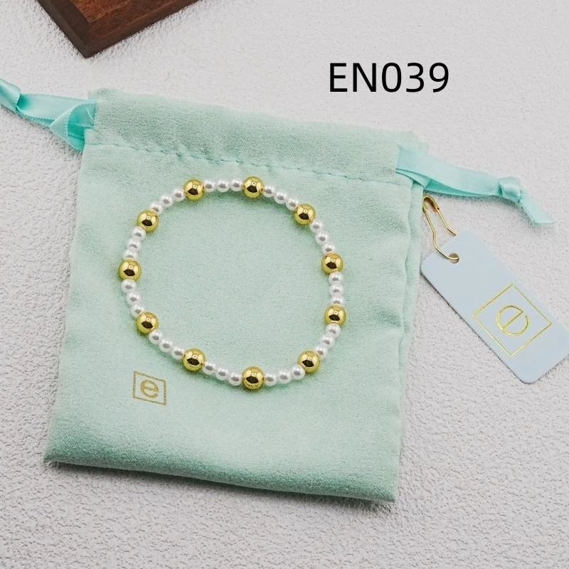 

VKVVA Fashion Jewelry 4mm Pearl and 6mm Gold-plated Beads Bracelet for Women Unique Gifts