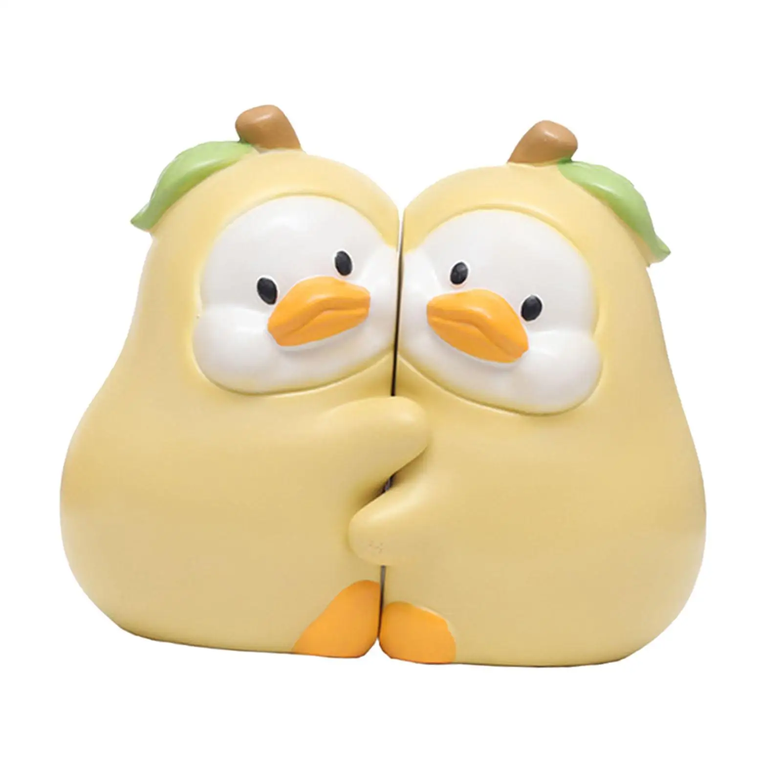 Duck Statues Tabletop Ornaments Bookends Creative Cartoon Animal Sculptures Book Holders for Living Room Desk Birthday Gift