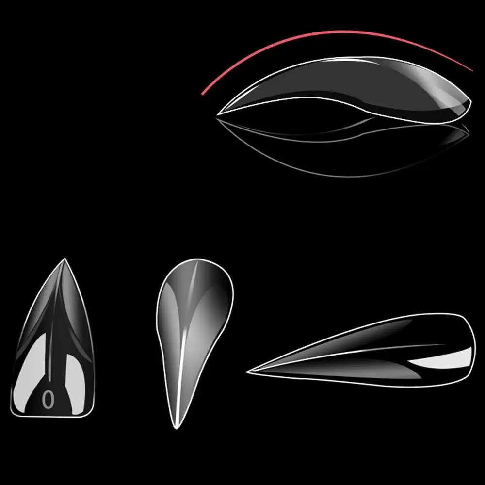 120 pçs curvo stiletto unhas formas duplas 3d águia garra transparente falcão escultura unhas cobertura completa moldes unhas falsas