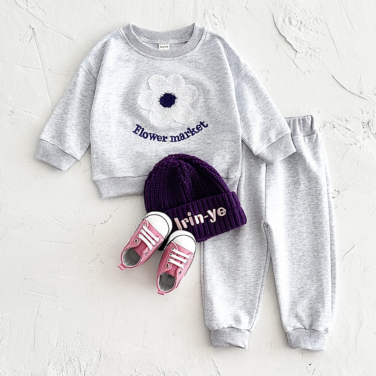 New Baby Clothes Suits Cotton Infantil Newborn Baby Outfits Clothes Little Flower Pullover Top+Trousers Set Boy Girl Clothes