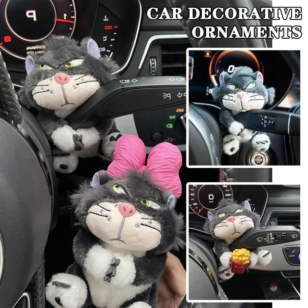 Cute Cat Plush Doll Car Windshield Wiper Decorations Home Desk Ornament Creative Gift Home Decoration Accessories - Image 5