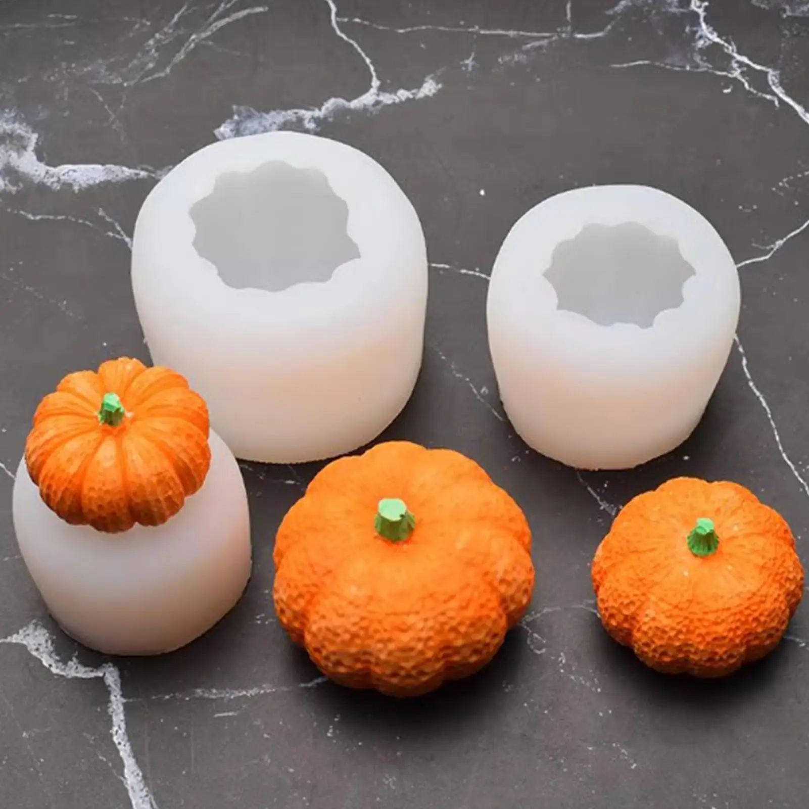 2025 Halloween Pumpkin Scented Candle Molds Silicone Pumpkin Maple Leaves Candle Making Kit for Crafting Baking