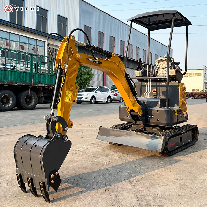 Hot selling mini excavators 1.2 ton Customized Kubota engine 1.5 ton and 2 ton crawler excavators with multiple accessories