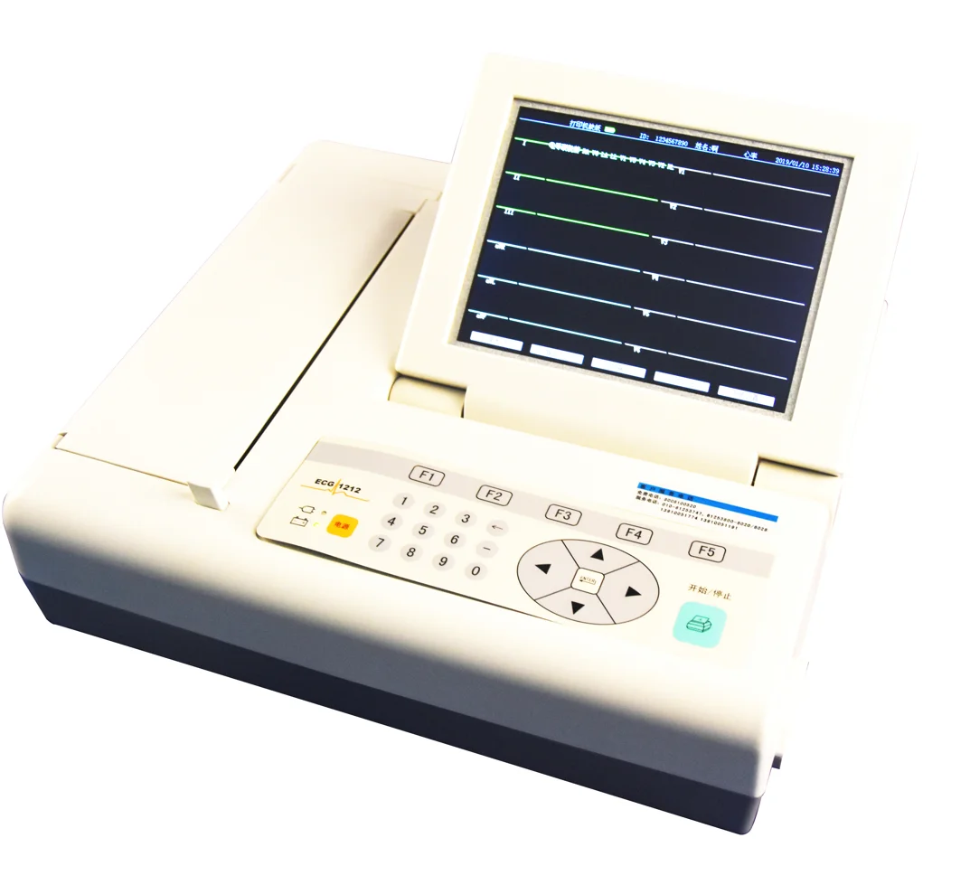 CE Approved Portable ECG 1212 12-Channel Electric ECG Machine