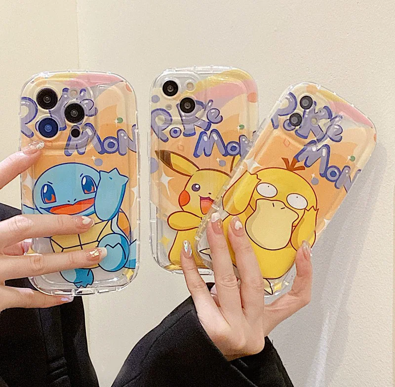 Pokemon Pikachu With TPU Soft Phone Case For iPhone 14 13 15 Pro Max 11 12 Mini 14 Plus XS Max 6 6S 7 8 Plus X XR SE Cover