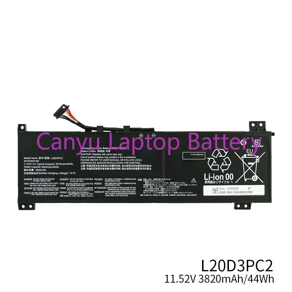 2024 New   L20L3PC2 L20C3PC2 L20D3PC2 For Lenovo SSB10X55571 SSB11B96720 Laptop battery