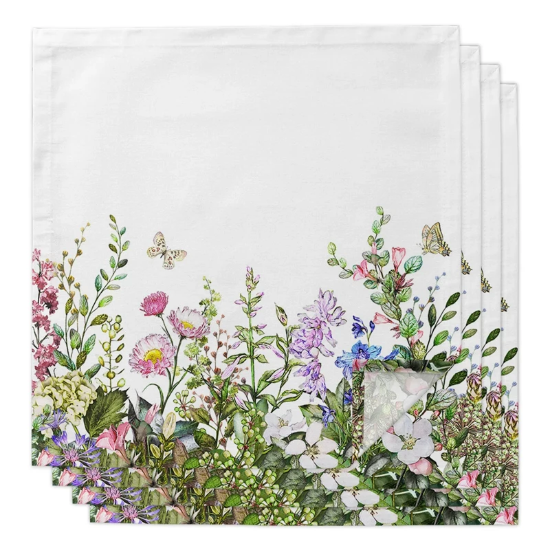 2szt kwiat paw hortensja ściereczka wielokrotnego użytku serwetka wystrój stołu ręcznik obiadowy na talerze kuchenne mata wesele dekoracja