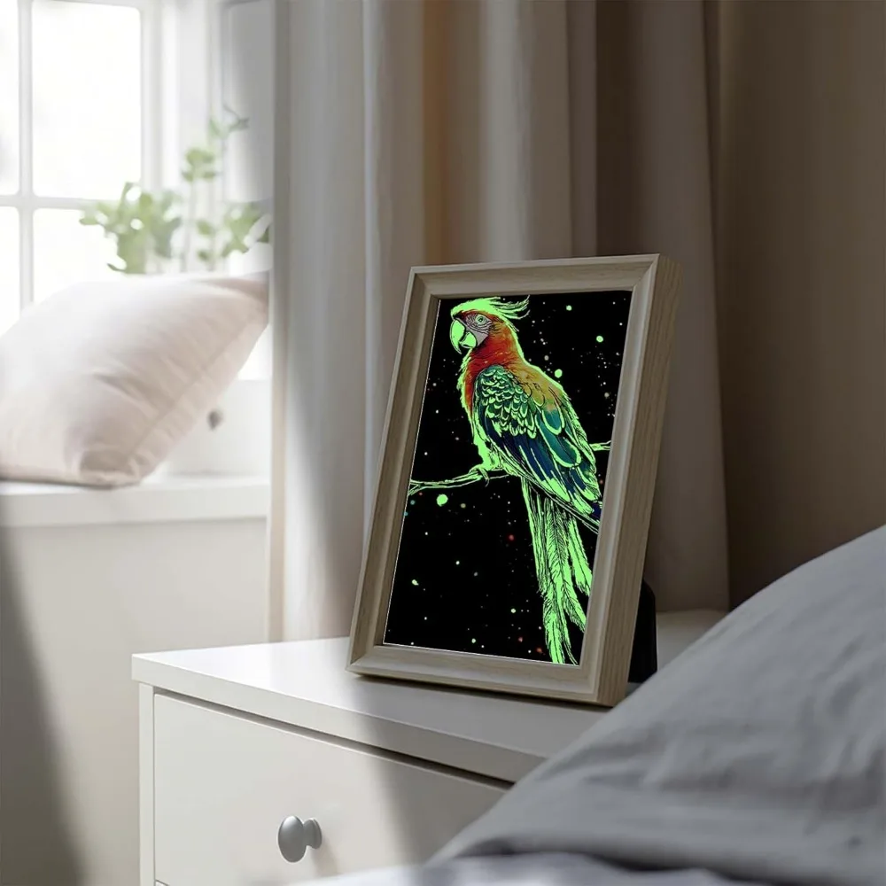 Радужная бумага для царапин, 8 листов светящейся радужной бумаги для царапин в темноте, 4 инструмента и деревянные ручки, для подростков и взрослых.