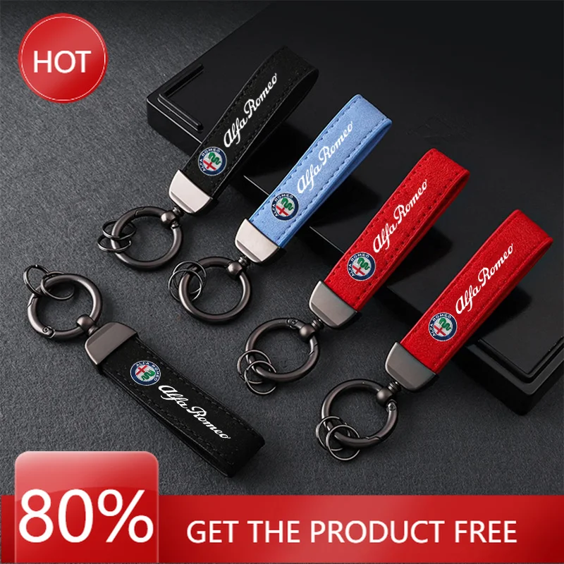 Hub Caps Car Leather Keychain Pendant Keyring For Men Women Gift Jewelry For Alfa Romeo Giulia Stelvio Giulietta 159 147 156 Acc