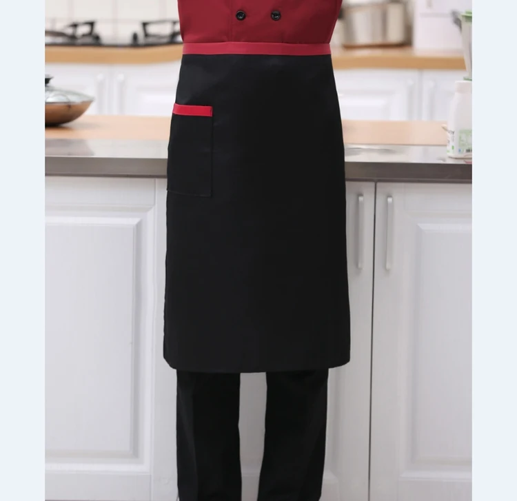 

Фартук поварской унисекс до талии для кухни и ресторана, легко моющийся, маслоотталкивающий, на шее, для работы на полу тела