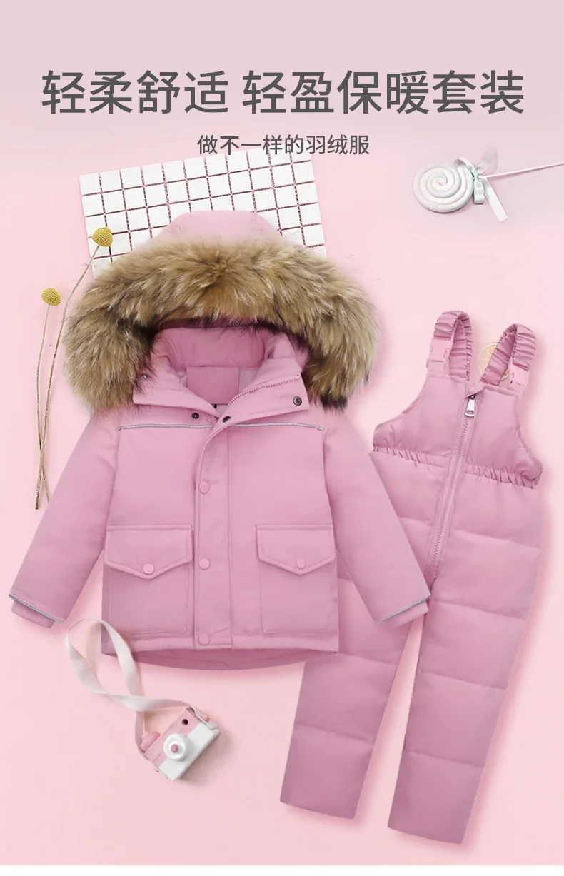 طقم جاكيت للأطفال ren's Sk iing للأولاد والبنات سترة تزلج سميكة مكونة من قطعتين OT4 2025