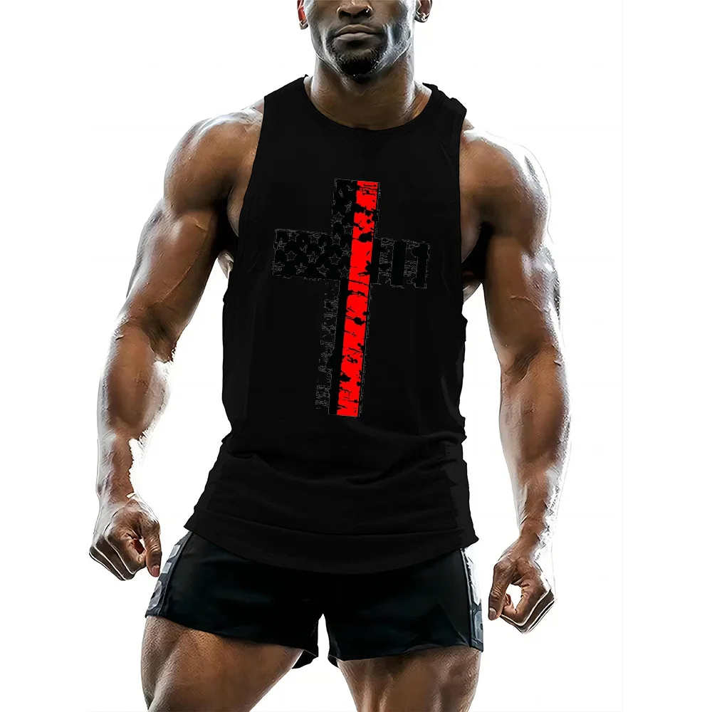 

Fitness Vest Dry Fit Polyester T-Shirt Sleeveless Vest For Men Outdoor Shirts Casual Athletic Jersey Fitness tops Men's clothing