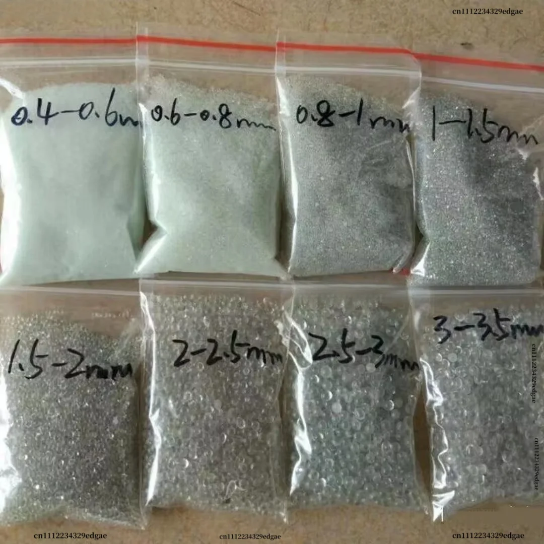 Clear Solid Glass Beads Blasting Abrasive Media 0.6-7mm Sandblasting Polishing Grinding Microspheres for Metal Mold Surface