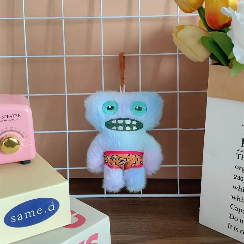 Zachte pluche tanden Monster pop sleutelhanger auto tas decoratieve hanger kinderen aanwezig