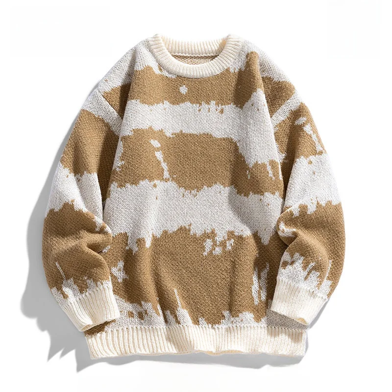 

Loose Men's Knitted Sweater Design Sensation Autumn Winter Inner Wear T-irt Lazy Sle Polyester Fiber round Ne Warmth Pr...