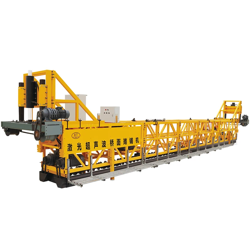 Concrete three roller vibration removing bridge road tunnel suspended double layer laser paver