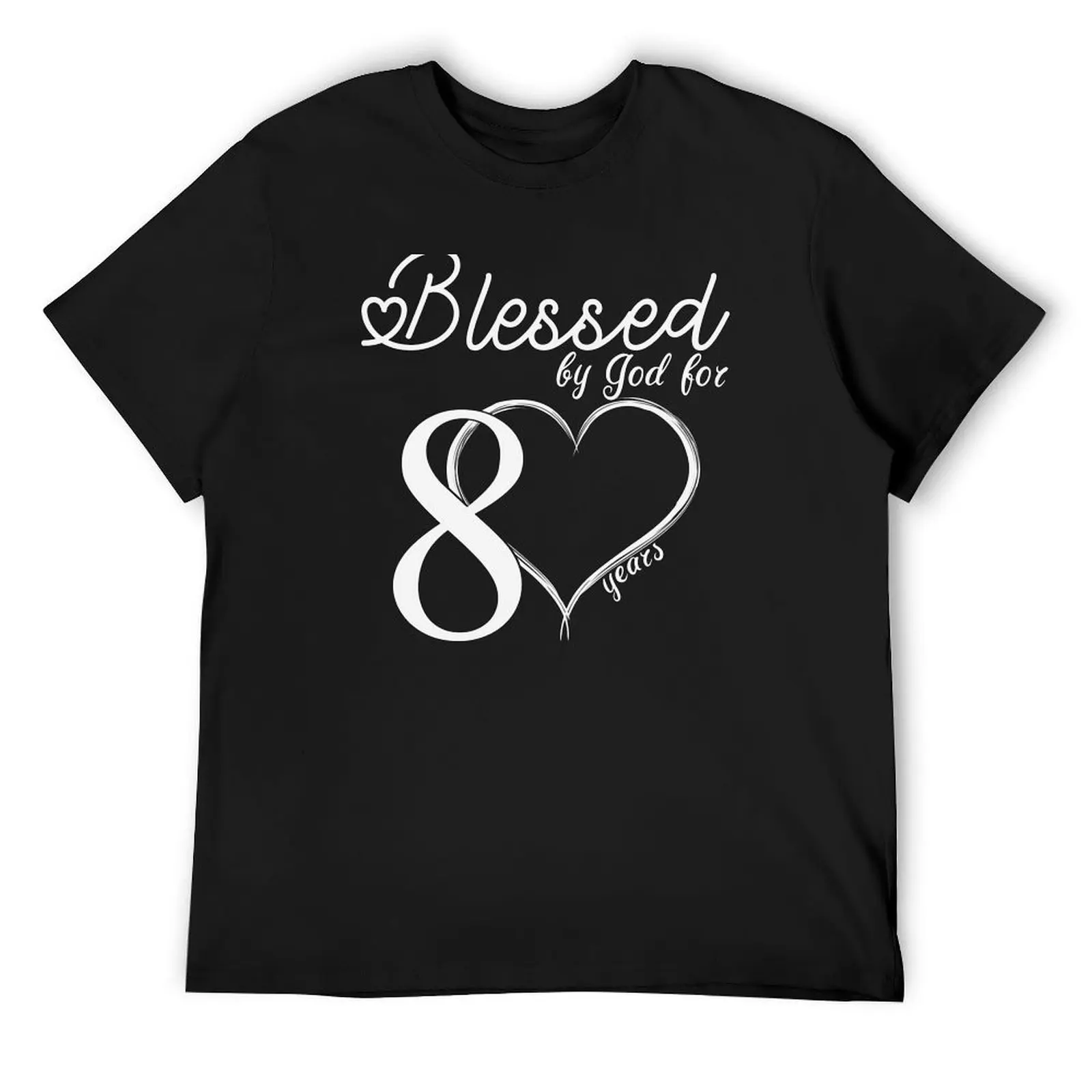 

Blessed by God for 80 years Happy 80th Birthday T Shirt Gift T-Shirt rapper graphic tees tops mens graphic t-shirts big and tall