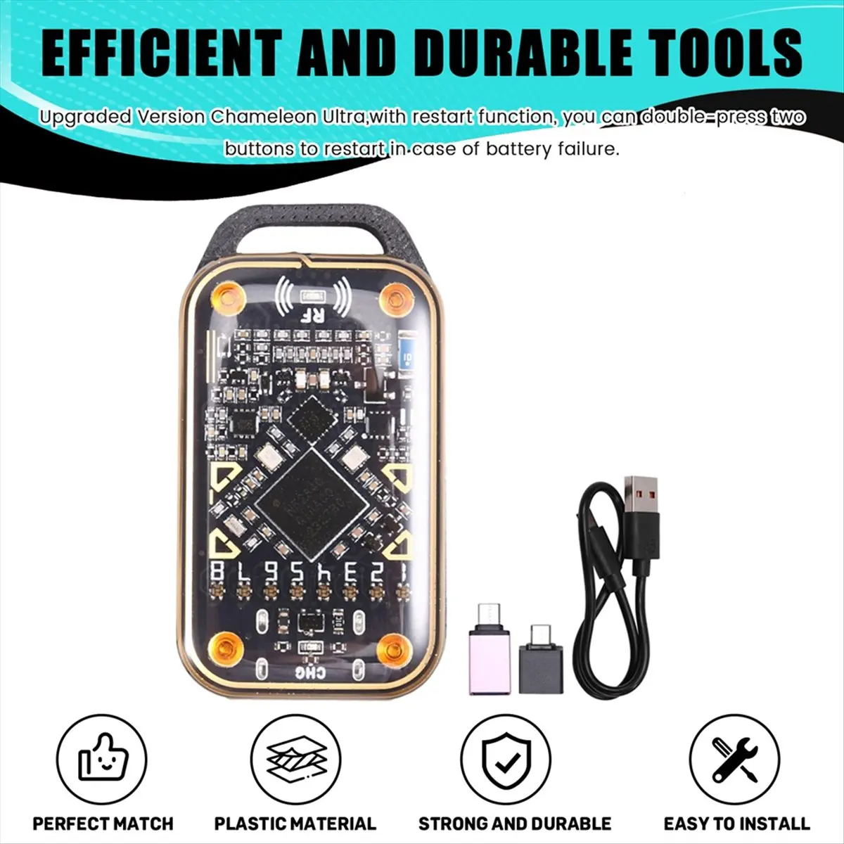 Goodprice Upgrade Chameleon Ultra Smart Card Emulator+2XT5577 Keychain RFID Smart Chip Reader 125K 13.56M Card NFC Duplicator