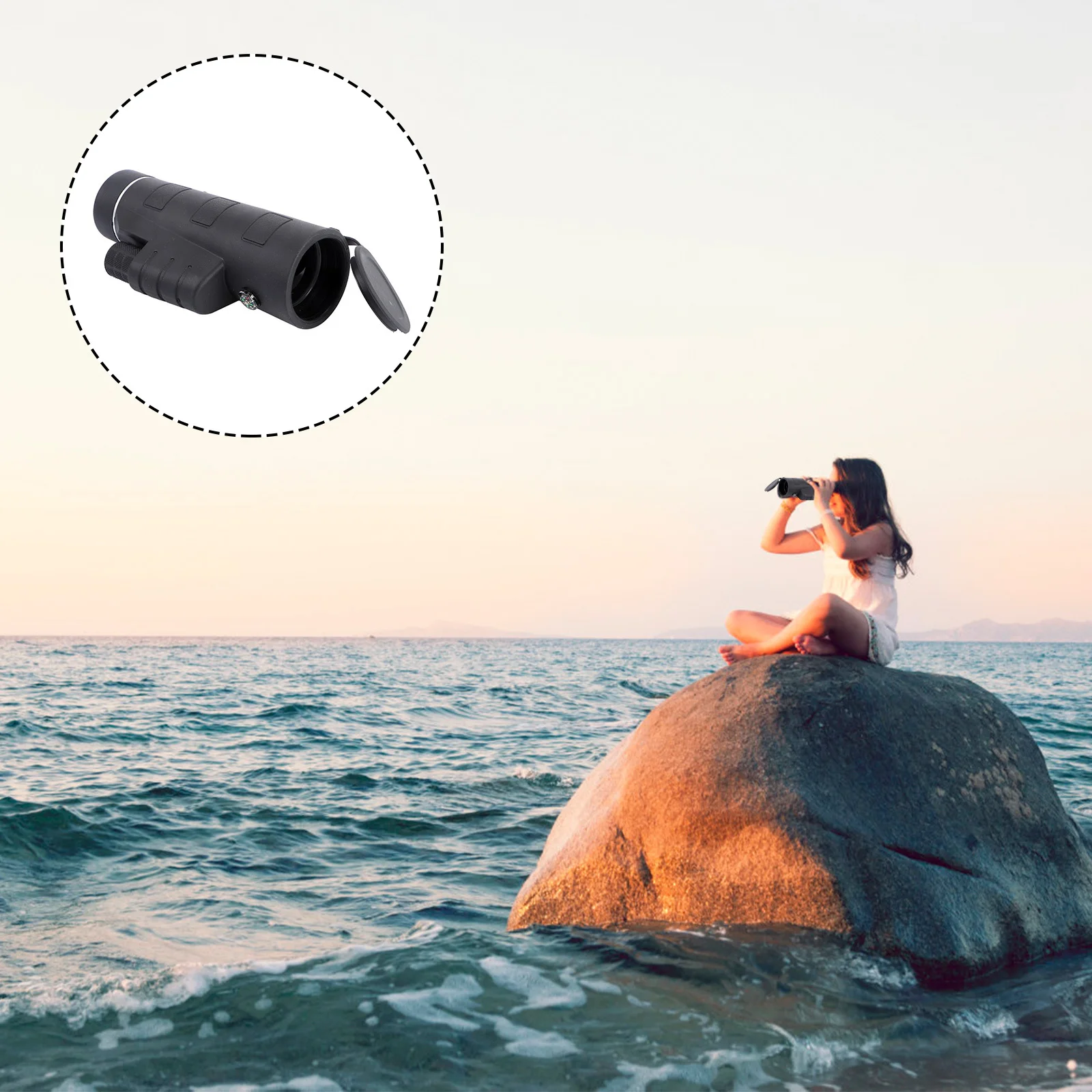 35X50 Telescopio monoculare Cannocchiale ottico ad alta trasmissione per visione notturna Sport all'aria aperta Uccelli Campeggio Viaggi Concerto Pesca