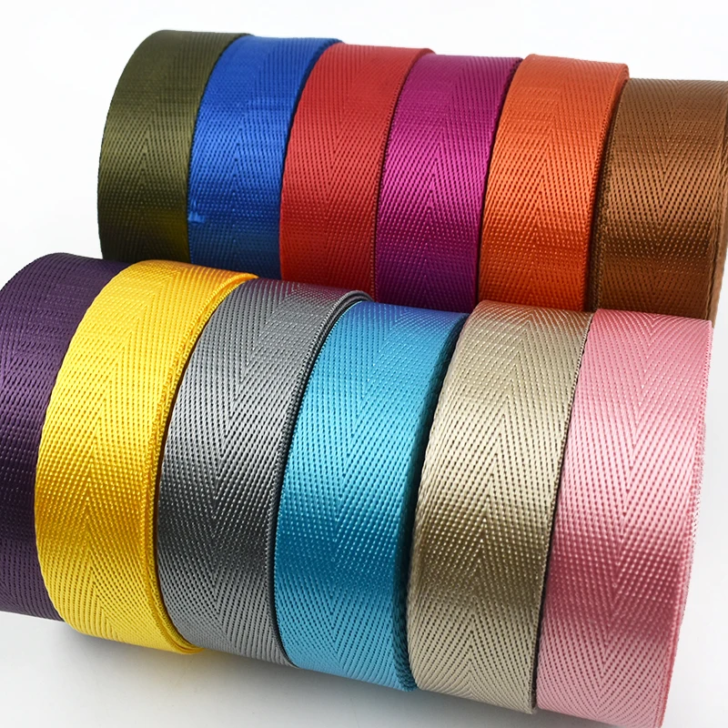 Meetee 25mm Nylon Webbing Straps for Backpacks Bags Packaging Tape Polyester Safety Belt Pet Collar Ribbon Band DIY Sewing Acces