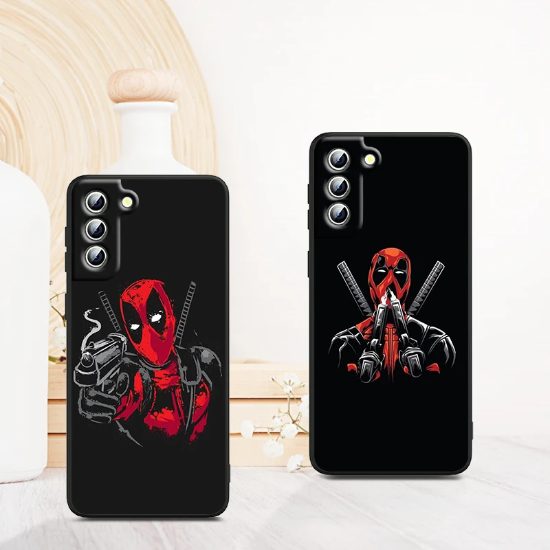 เคสโทรศัพท์ Marvel Avengers Deadpool สำหรับ Samsung S23 S22 S21 S20 FE S10 S8 S9เคสนิ่มสีดำอัลตร้าพลัสไลท์