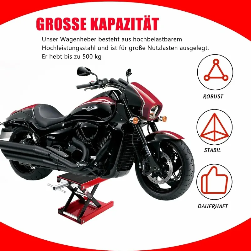 800-1500lbs Hydraulic Air Lift Table - Hot Sell Fixed Scissor Jack Motorcycle Car Jacks view 5