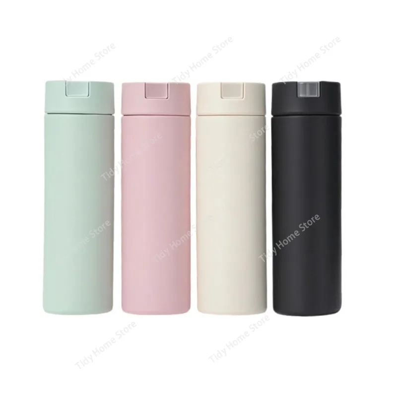 

Lockable quick-opening insulated cup, simple and portable tea brewing cup, lockable straight cup, large-capacity water cup