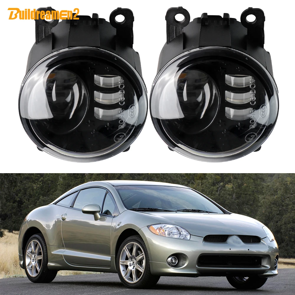 2 X 30W H11 LED Lens Fog Light Car Right + Left Fog Lamp Assembly 12V For Mitsubishi Eclipse 2006 2007 2008 2009 2010 2011 2012