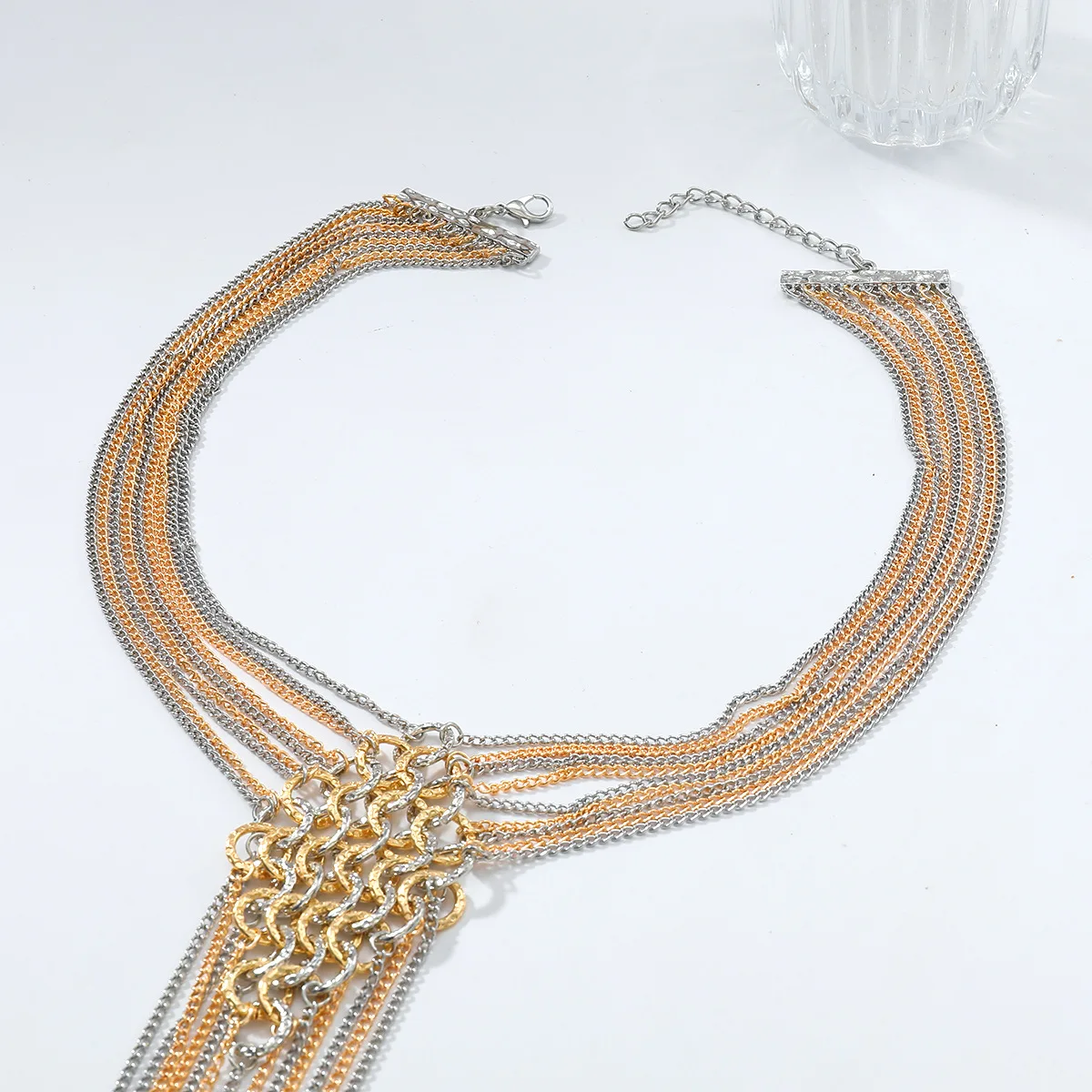 ZAA متعدد الطبقات خمر سلاسل معدنية المختنق القلائد للنساء موضة شرابات طويلة قلادة بيان مجوهرات الرقبة الملحقات