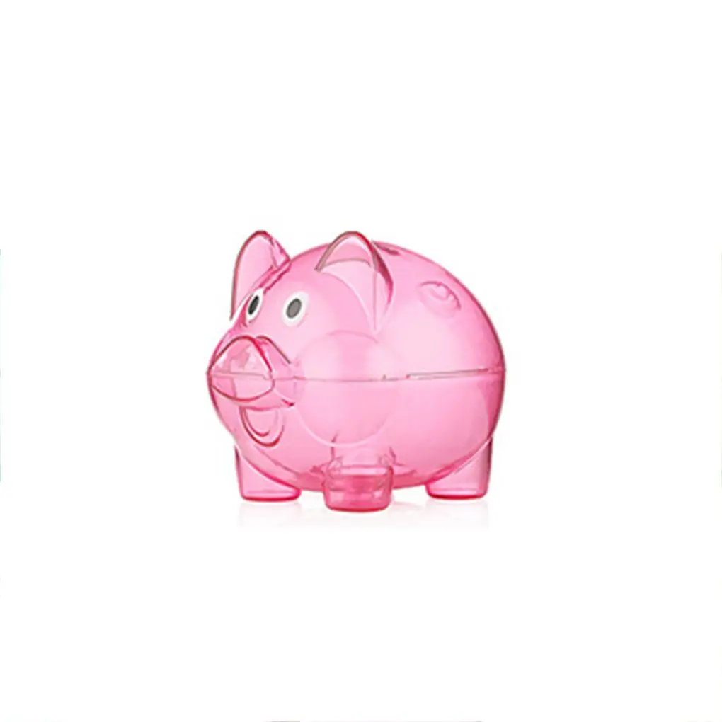 Clear Transparent Pig Plastic Piggy Money Bank Small Piggy Bank Money Boxes Storage Kids Toys Home Decor Money Saving Box