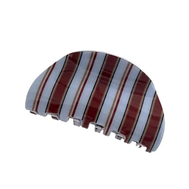 Elegantes Streifendesign Acetat-Haarspange Haarklammer Halbkreisförmige Minimalistische Haarklammer Starker Halt Haarklammer Haaraccessoires – Detail 7