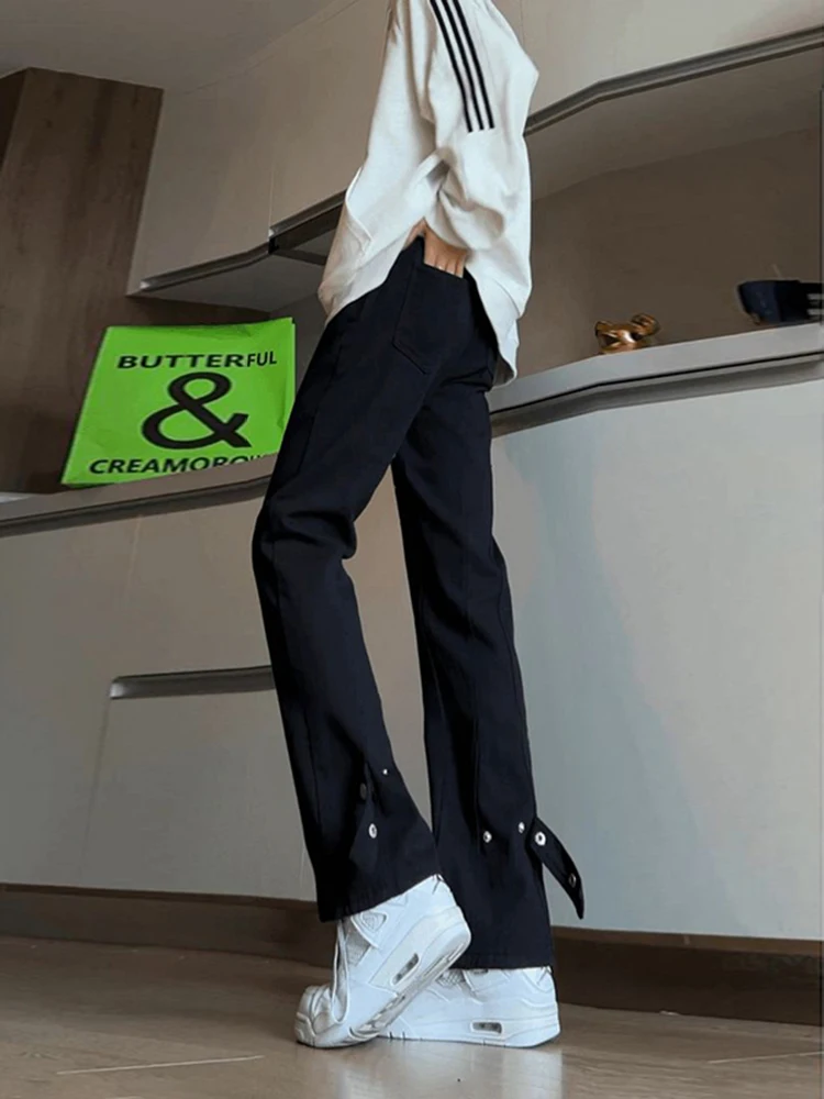 

Мужские джинсы Cleanfit Bla: весенне-осенние, прямые, зауженные, слегка расклешенные, в американском стиле High Street, деконструированные брюки