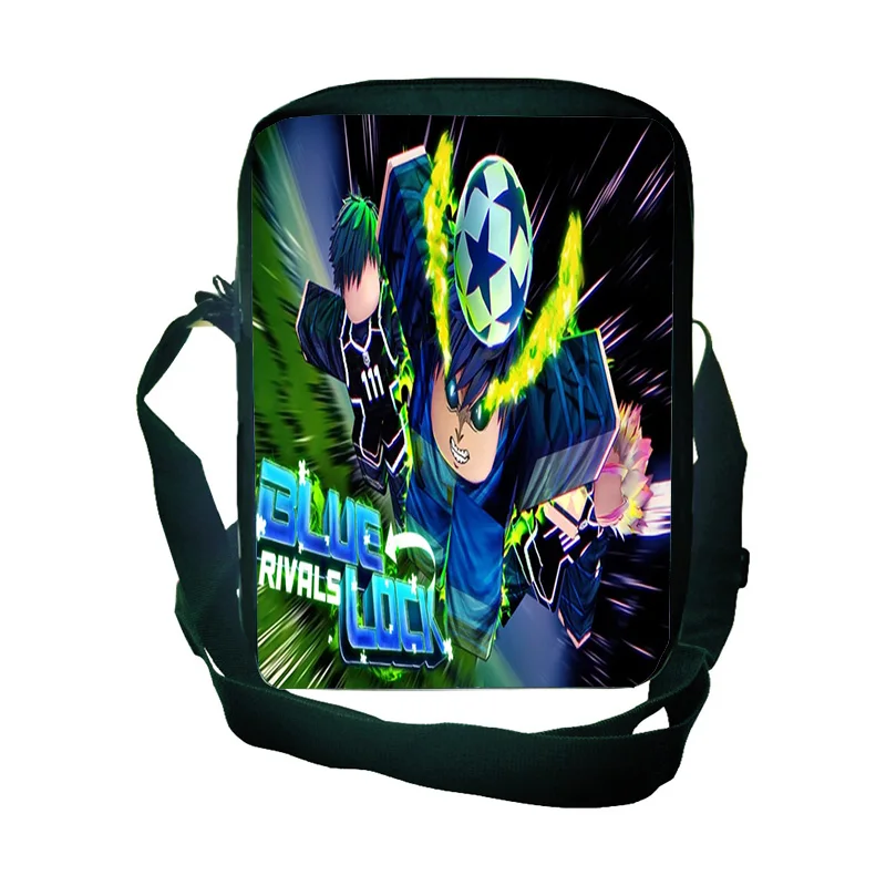 الأزرق قفل متعة لعبة نمط حقيبة كتف طالب اليومية مدرسة تحميل حقيبة طفل الكرتون ثلاثية الأبعاد طباعة حقيبة كروسبودي الطلاب حقيبة