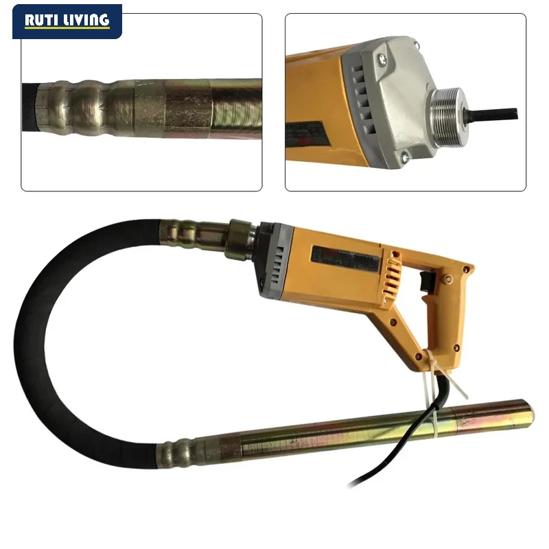 800W Handheld Concrete Vibrating Tool, Concrete Vibrator, Cement Vibration 4500rpm for Construction of Tunnels, Bridges, Roads