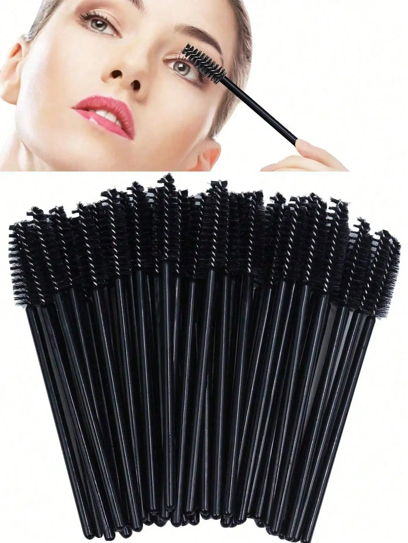 500/200/100/50/20pcs Eyelash Brushes,Suitable For Eyelash Extensions,Cleaning Glitter Application Tool Accessories