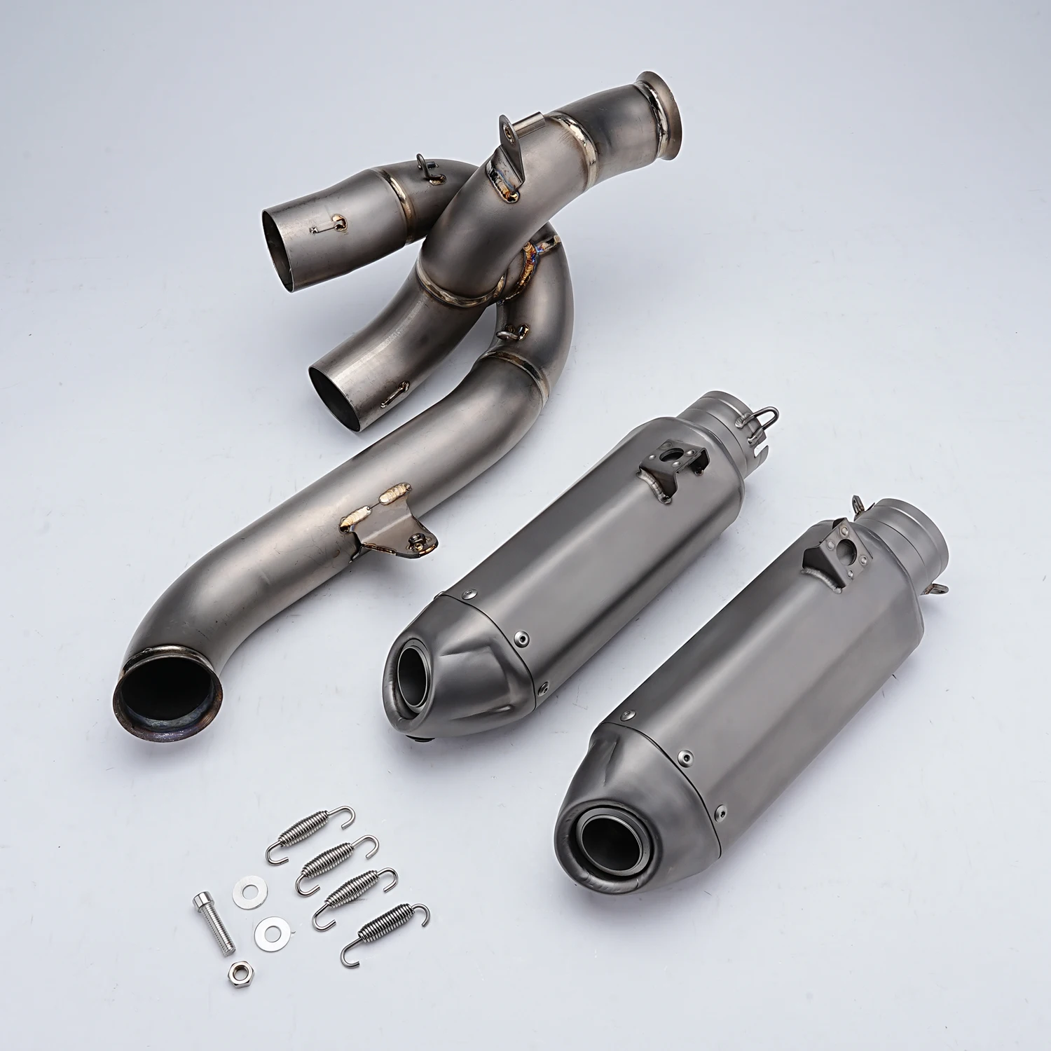 

For ducati V4 S/R Motorcycle exhaust system modification with full Ti. and AK bottom dual muffler for ducati V4 V4S V4R 2025-