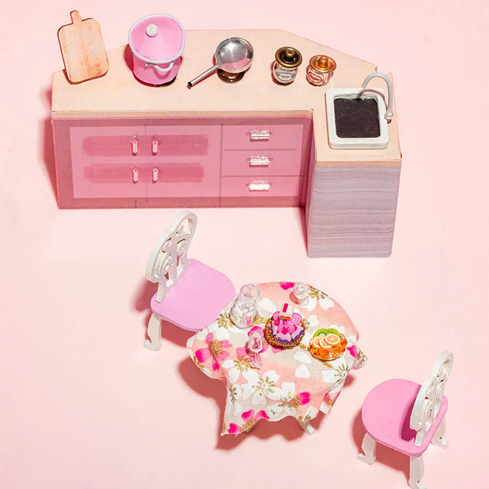 DIY Sweet Princess House Puzzle Art Villa Handmade Assembly Toy With Paint Kit LED Lights Creative Birthday Gift For Girls