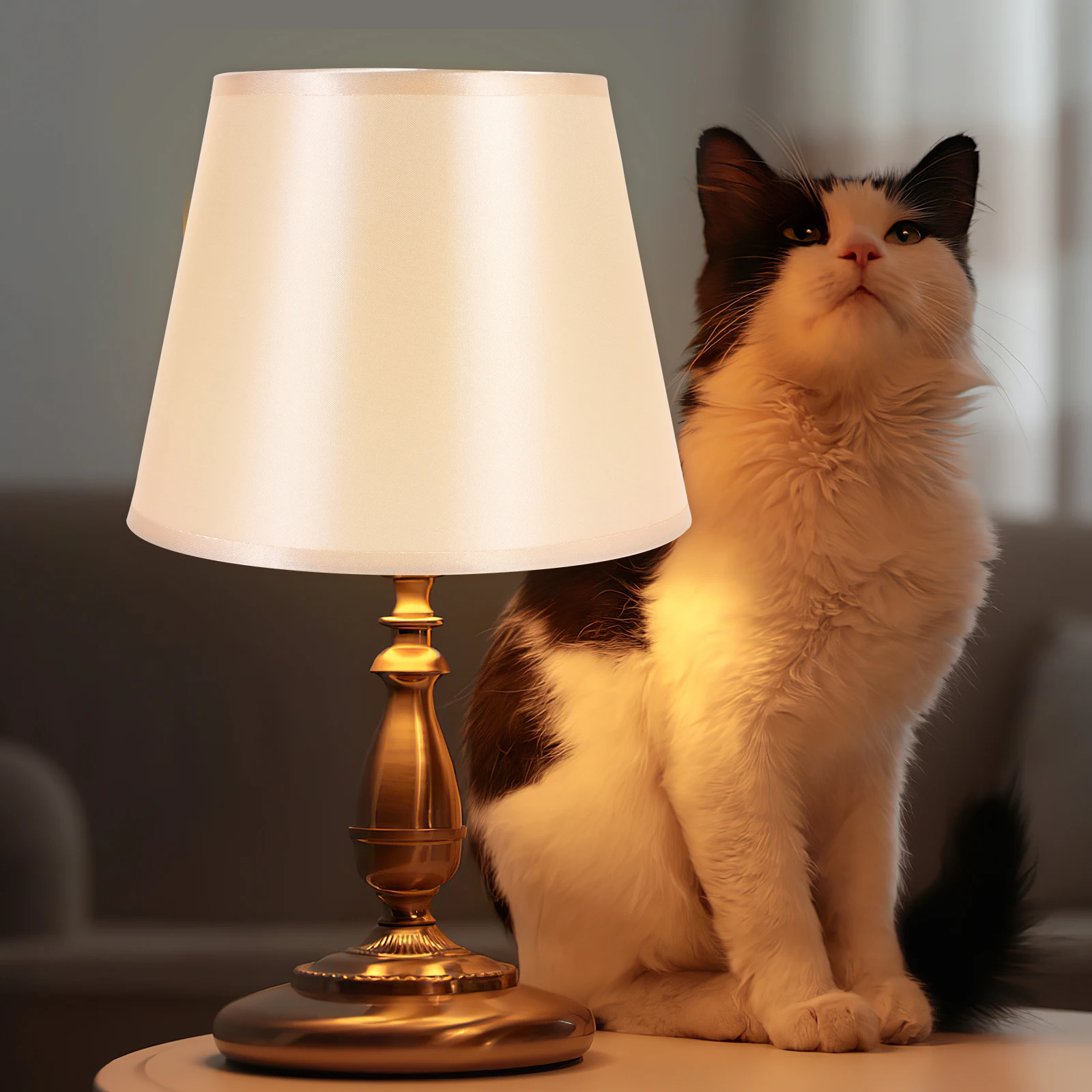 

Replacement Fabric Lamp Shade for Table Desk Lamp Premium Material Bedroom Living Room Study Light Cover Modern Lampshade E27