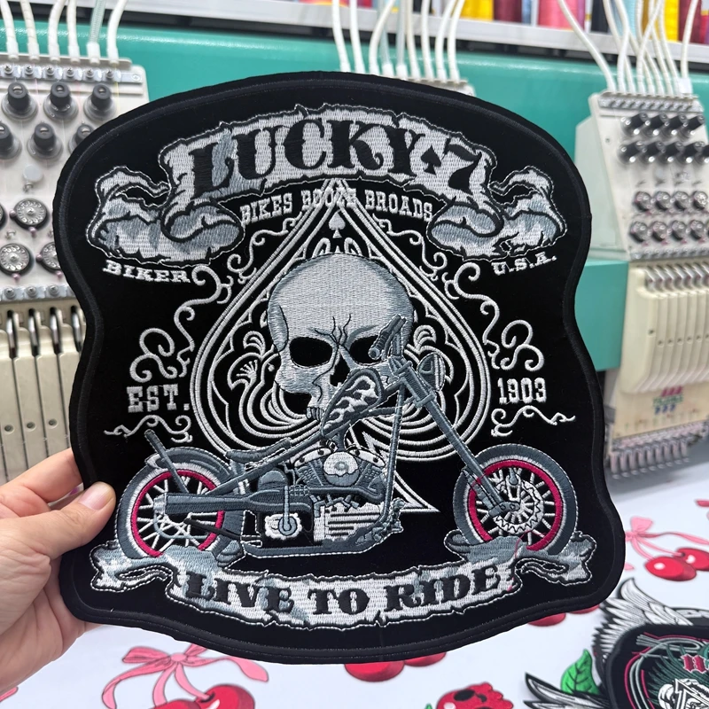 Parche bordado termoadhesivo águila punk – Grande para chaqueta moto - imagen 3